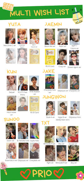 Sunwonki Wishlist